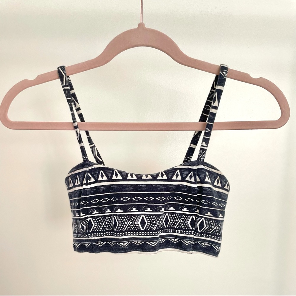 Forever 21 Black & White Bandeau Bra Top